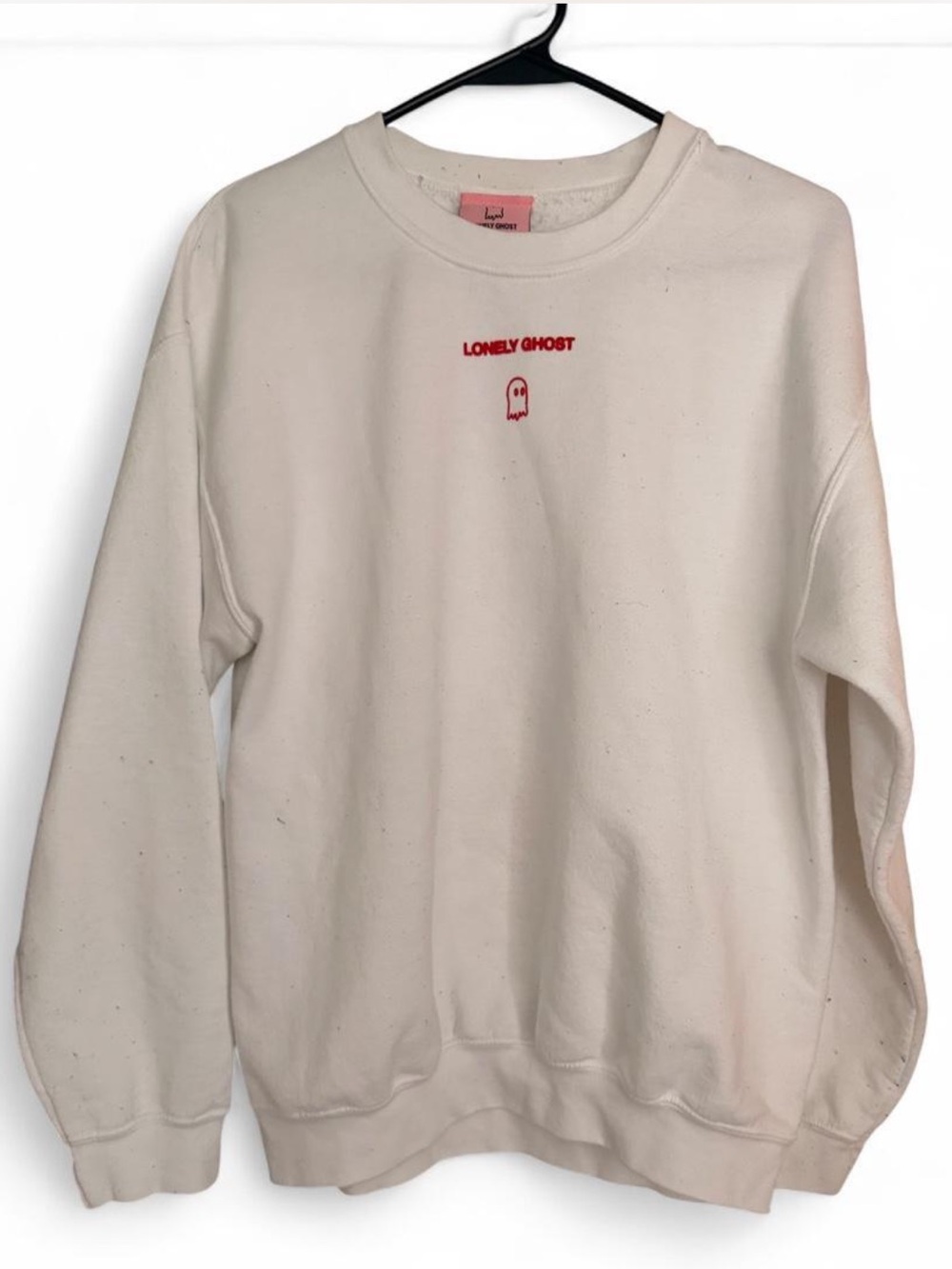 Lonely Ghost Women’s White Crewneck Sweatshirt